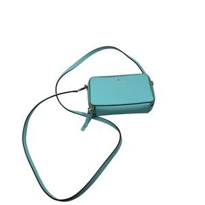 Kate Spade Harper Crossbody Aqua Pool Zippered Purse Light Staining Pictured